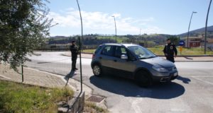 Posto di blocco dei Carabinieri a San Severino