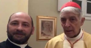 Il cardinal Menichelli con don Luca Ferro