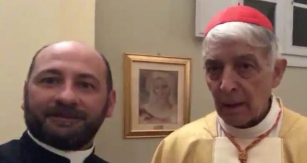Il cardinal Menichelli con don Luca Ferro