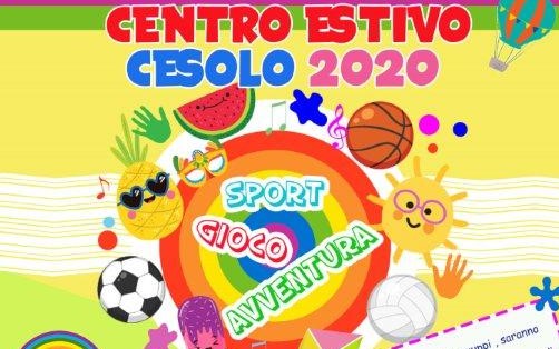 La locandina del Centro estivo Cesolo 2020