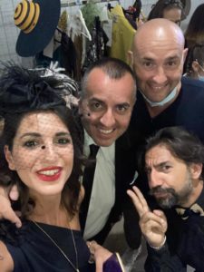 Moscatelli con il cantante Marco Virgili e la modella Federica Zarroli