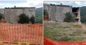 La casa interessata dal parziale crollo