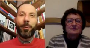Francesco Rapaccioni con la scrittrice Donatella Di Pietrantonio