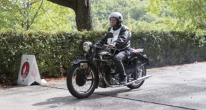 Una moto d'epoca a Serrapetrona