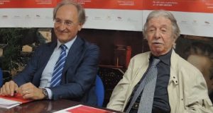 Luciano Gregoretti con il presidente della Fondazione Claudi, prof. Massimo Ciambotti