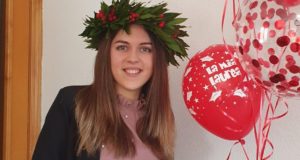 Irene Palombarini con la sua tesi di laurea