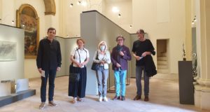 Gli ospiti montenegrini in visita alla mostra