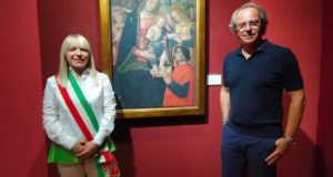 Della Valle in Pinacoteca con il sindaco Rosa Piermattei