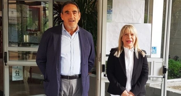 Il preside Luciani con il sindaco Piermattei