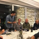 Fabio Baccifava, presidente di "2 ruote 1 motore" e altri amici del Gruppo a cena con Gio' Sala