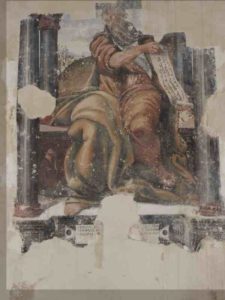 Uno degli affreschi custoditi all'interno della chiesa