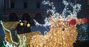 Le renne di Babbo Natale in Piazza del Popolo