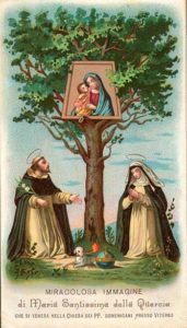 Immaginetta devozionale della Madonna della Quercia