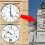 Il quadrante settempedano delle “ore astronomiche” confrontato con l’analogo presente in facciata della Basilica di Loreto.