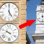 Il quadrante settempedano delle “ore italiche” confrontato con l’analogo presente in facciata della Basilica di Loreto.