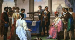 Eustachio Divini raffigurato nella sala consiliare