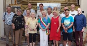 Gli artisti presenti all'inaugurazione della mostra