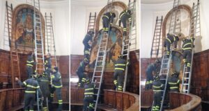 Vigili del fuoco a lavoro a San Domenico