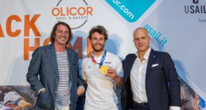Oliviero Carducci con Ruggero Tita medaglia d'oro alle Olimpiadi