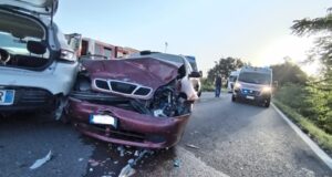 Uno dei tanti incidenti lungo la "Valpotenza"