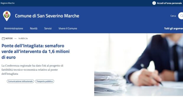 Home page del sito istituzionale del Comune