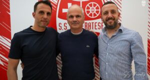 Serangeli con il presidente Crocioni e il diesse De Cesare