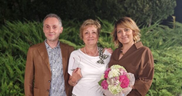 Maurizio Moscatelli e Paola Parrini con la dirigente Catia Scattolini