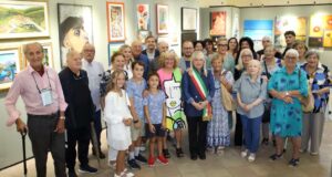 Un momento dell'inaugurazione della mostra