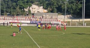 Settempeda esultante dopo un gol