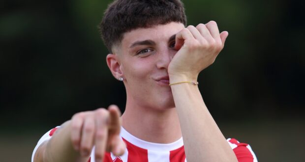 Compagnucci, autore del primo gol biancorosso