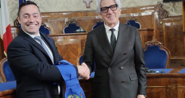 Il neo presidente Gentilucci con l'uscente Parcaroli