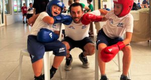 I due "cangurini" con il tecnico Panebianco