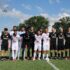 Le due formazioni prima del match (foto di Domenico Avellino)