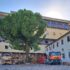 Il santuario di San Pacifico con il cantiere avviato per i lavori post sisma