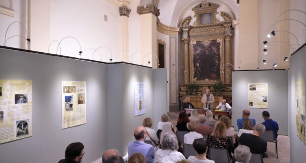 Un momento della presentazione della mostra
