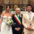 Gli sposi con il sindaco Rosa Piermattei