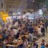 Un'immagine di Piazza del Popolo durante la "tre giorni" di Street food