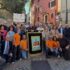 Il gruppo degli ex allievi "Don Orione" davanti alla basilica di San Lorenzo